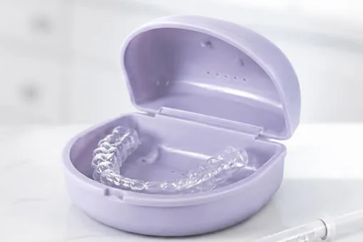 Custom tray for professional teeth whitening home kit